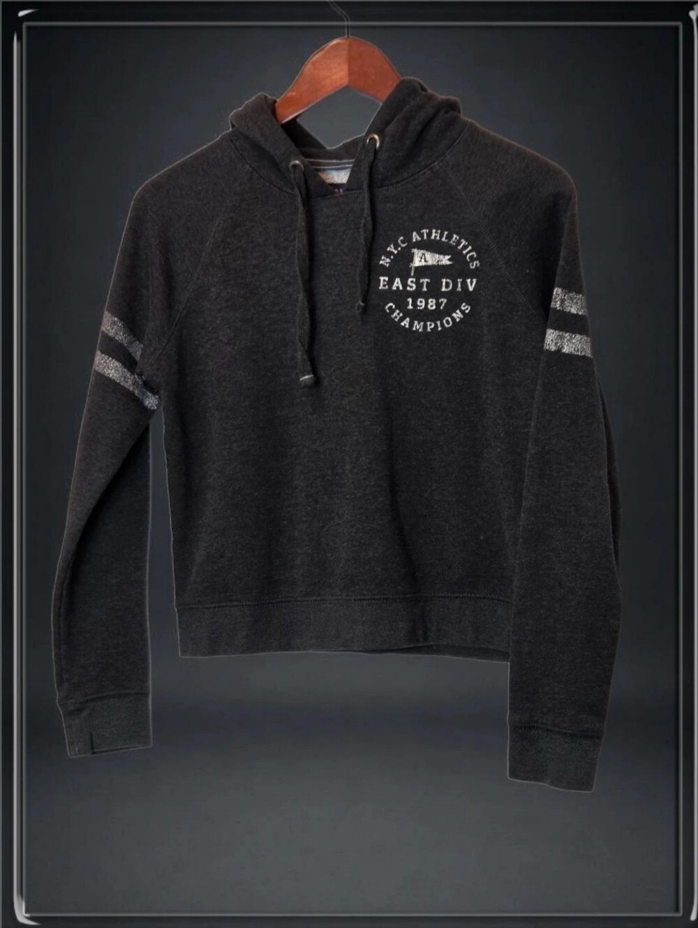 Aeropostale N.Y.C. Athletics East Div 1987 Champions Cropped Hoodie